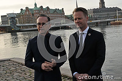 GERMAN FOREIGN MINISTER AND DANISH FOREIGN MEETS Editorial Stock Photo