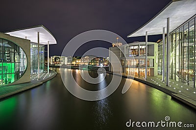 German governmental buildings in Berlin in the evening Stock Photo
