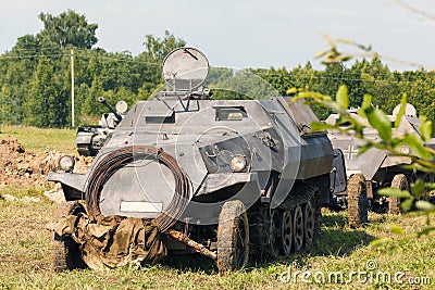 German half-track armored personnel SdKfz 250 Stock Photo