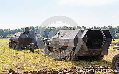 German half-track armored personnel SdKfz 250 Stock Photo