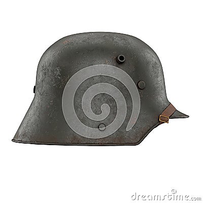 German Helmet WWI Stahlhelm M1916 Cartoon Illustration
