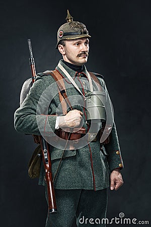 German infantryman during the first world war. Stock Photo