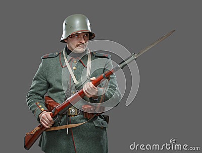 German infantryman during the first world war. Stock Photo