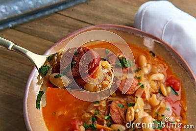 German Kielbasa Oktoberfest Stew Stock Photo