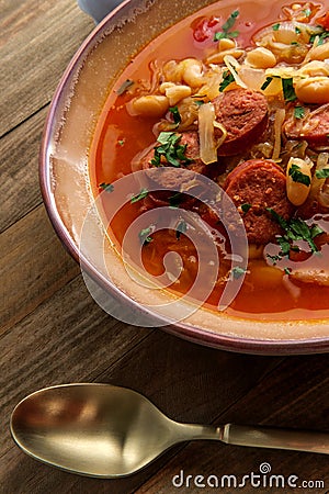 German Kielbasa Oktoberfest Stew Stock Photo