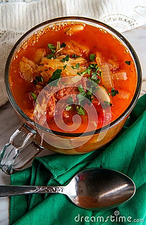 German Kielbasa Oktoberfest Stew Stock Photo