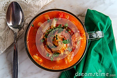 German Kielbasa Oktoberfest Stew Stock Photo