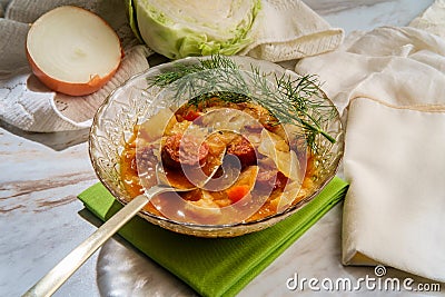 German Kielbasa Oktoberfest Stew Stock Photo