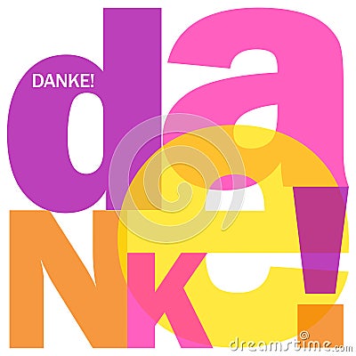 German language DANKE! letters collage Stock Photo