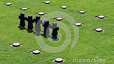 German military cemetery La Cambe Normandy Stock Photo