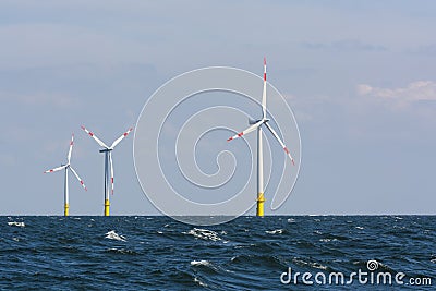 German offshore wind farm Editorial Stock Photo