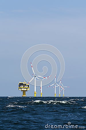 German offshore wind farm Editorial Stock Photo