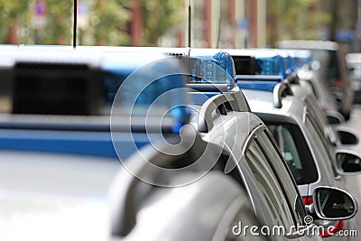 German police cars 3 Stock Photo