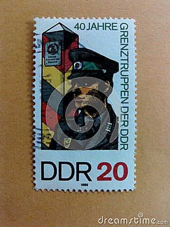 German post stamps Editorial Stock Photo