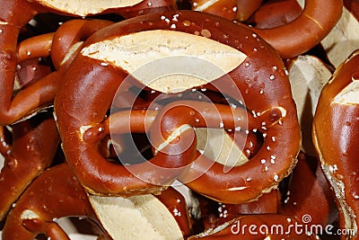 German Pretzel closeup Stock Photo