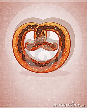 German pretzel Vector Illustration