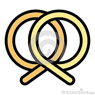 German pretzel icon vector flat Vector Illustration