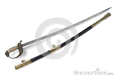 German saber of naval offecer Stock Photo