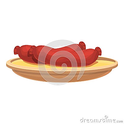 German sausage icon cartoon vector. Germany bavaria food Vector Illustration