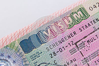 German schengen visa Stock Photo