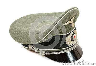 German in the Second World War. German officer uniform cap Stock Photo