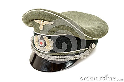 German in the Second World War. German officer uniform cap Stock Photo