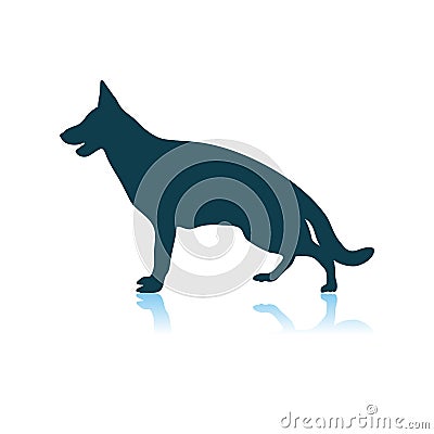 German Shepherd Icon Vector Illustration