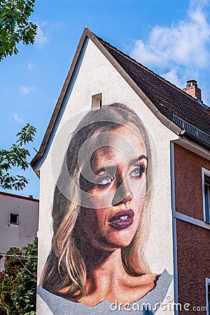 German Street Art - Bayreuth Editorial Stock Photo