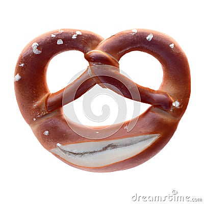 German style pretzel isolated on white generative ai illustration Cartoon Illustration