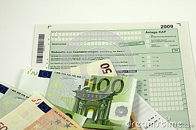 German tax forms 2009 Stock Photo