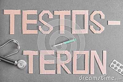 German testosterone background Stock Photo