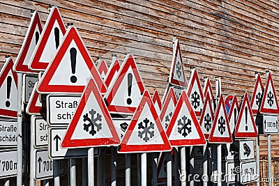 German traffic signs Stock Photo