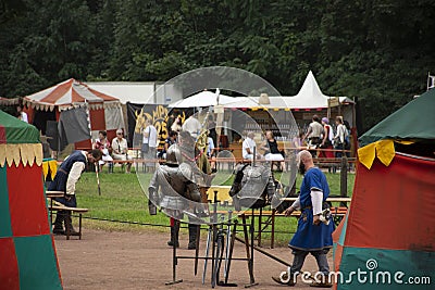 German and travelers people visit and join retro festival event of europe at Speyer in Rhineland-Palatinate, Germany Editorial Stock Photo