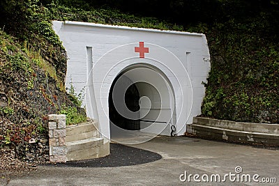 German Underground Hospital Jersey Entrance Editorial Stock Photo