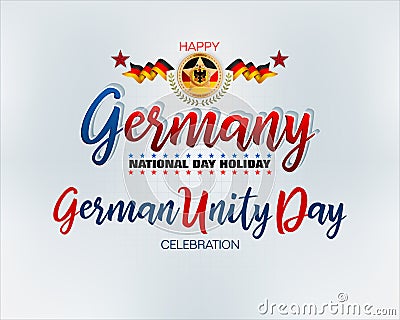 German Unity Day, Third of October, celebration Vector Illustration