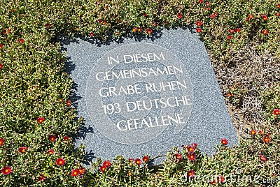 German war grave Maleme Stock Photo