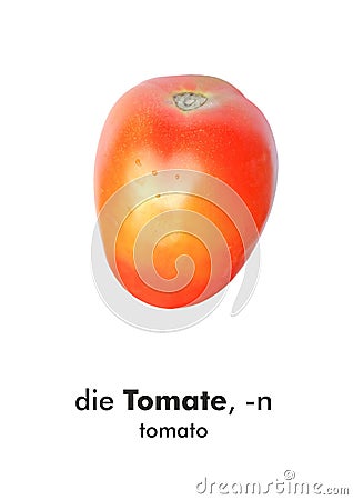 German word card: Tomate (tomato Stock Photo