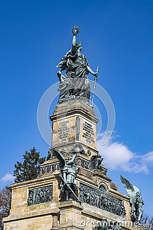 The Germania near RÃ¼desheim am Rhein/Germany Stock Photo