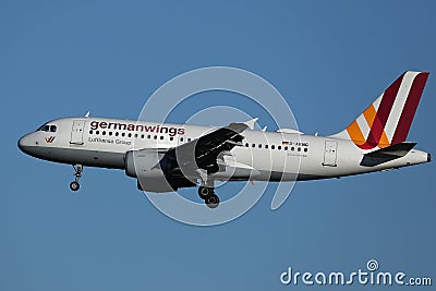 Germanwings plane in the sky Editorial Stock Photo