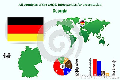 Germany. All countries of the world. Infographics for presentation Stock Photo