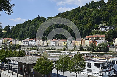 Germany, Bavaria, Passau, Danube River Stock Photo