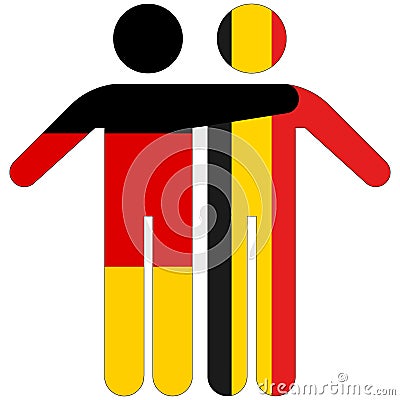 Germany - Belgium friendship concept Stock Photo