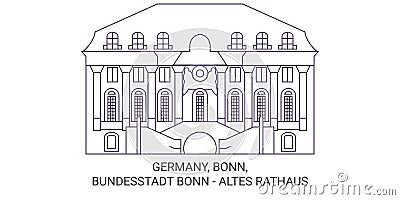 Germany, Bonn, Bundesstadt Bonn Altes Rathaus travel landmark vector illustration Vector Illustration