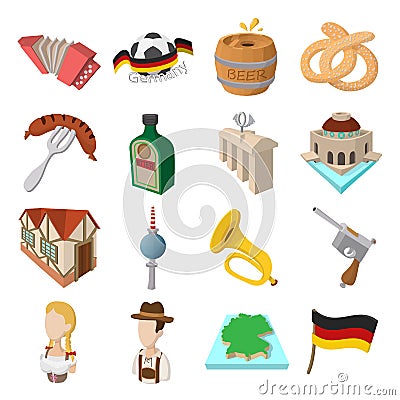 Germany cartoon icons Stock Photo