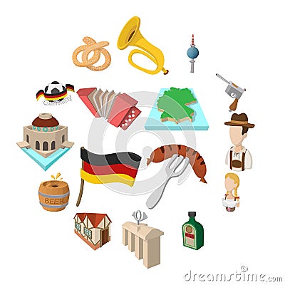 Germany cartoon icons Vector Illustration