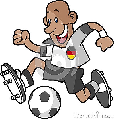 Germany cartoon soccer player Vector Illustration