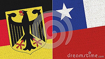 Germany and Chile Flag Stock Photo