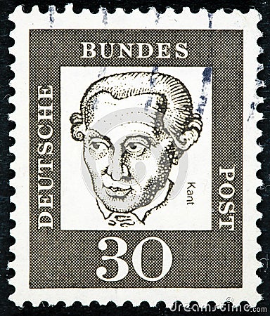 Portrait of the important German philosopher Immanuel Kant Editorial Stock Photo