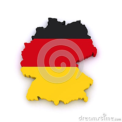 Germany 3d map Stock Photo