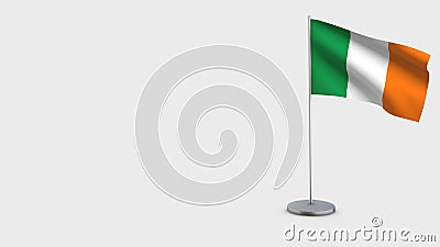 Ireland 3D waving flag illustration. Stock Photo